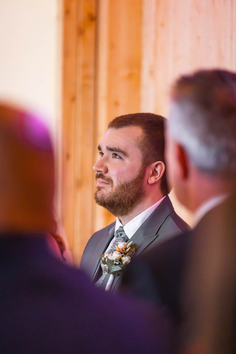 Bräutigam Momentaufnahme Trauung