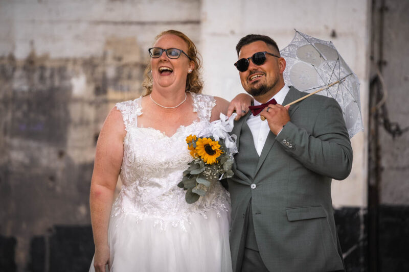 Lustiges Hochzeitsfoto