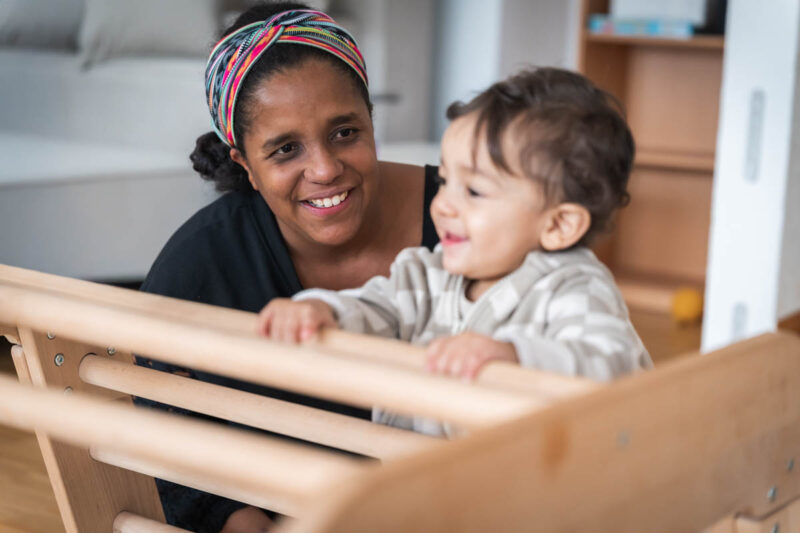 Mutter und Kind beim Shooting